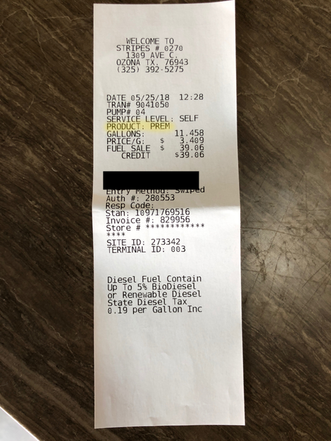 In case you think I’m an idiot and used the wrong fuel. Patrick George did too.